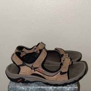 Teva Mozel Brown Leather Adjustable Strap Sport Sandals, Size 11